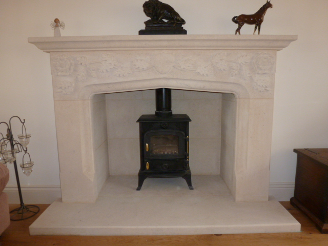 Bath stone fire place