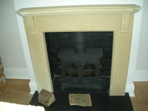 Brecon Bath stone fireplace