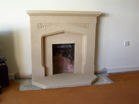 Kings Lodge Bathstone fireplace