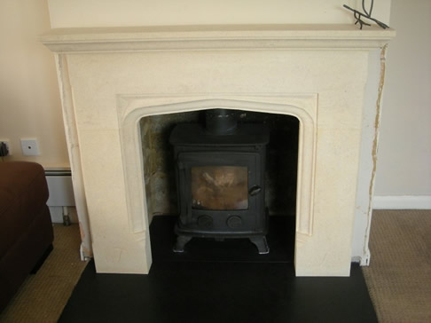 Shaftsbury Bathstone fireplace