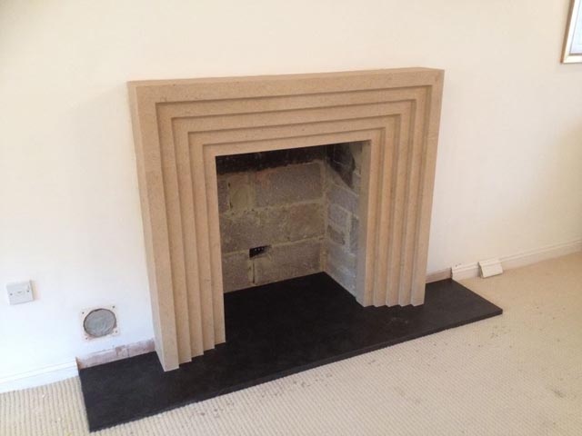 Bath stone fireplace