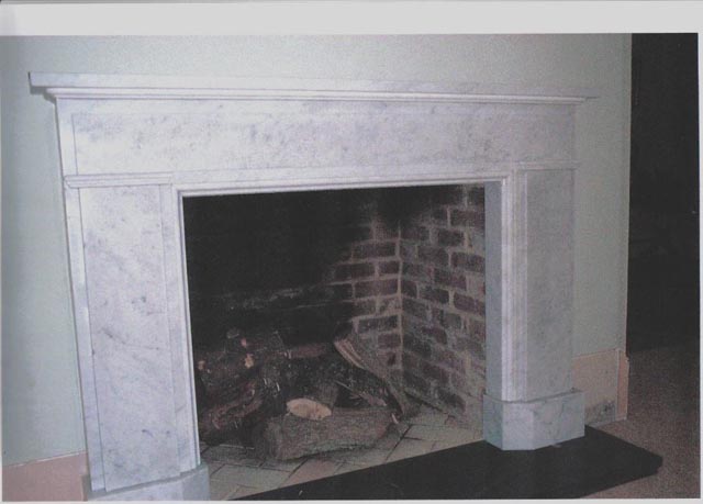 Carrara marble fire place