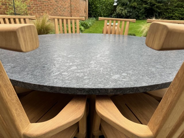 Steel Grey Leathered Granite Table Top