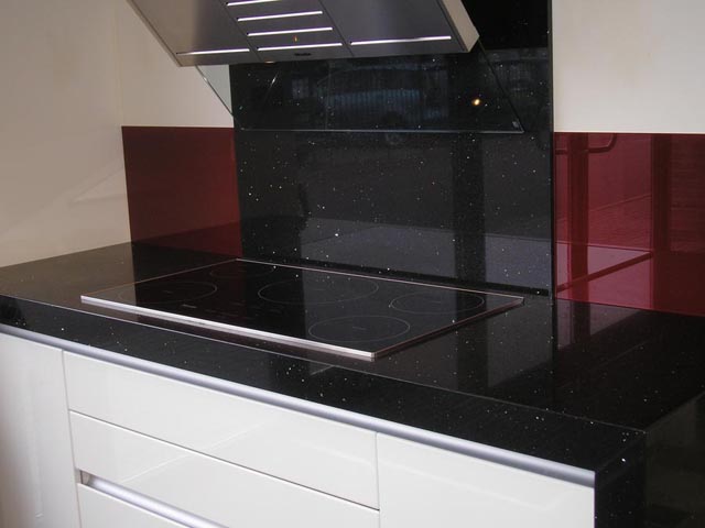 Granite kitchen fitted worktops and splashback