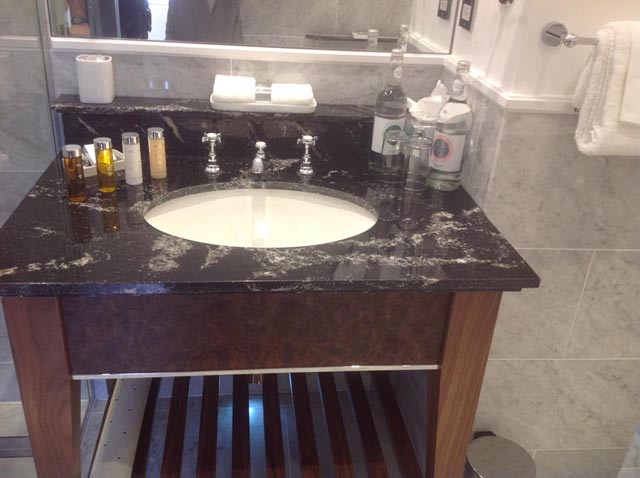 Black marble basin