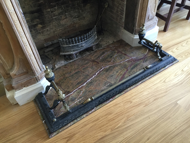 Bespoke marble fireplace hearth