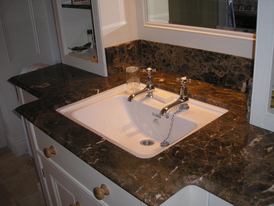 Bespoke marble basin and vanity unit