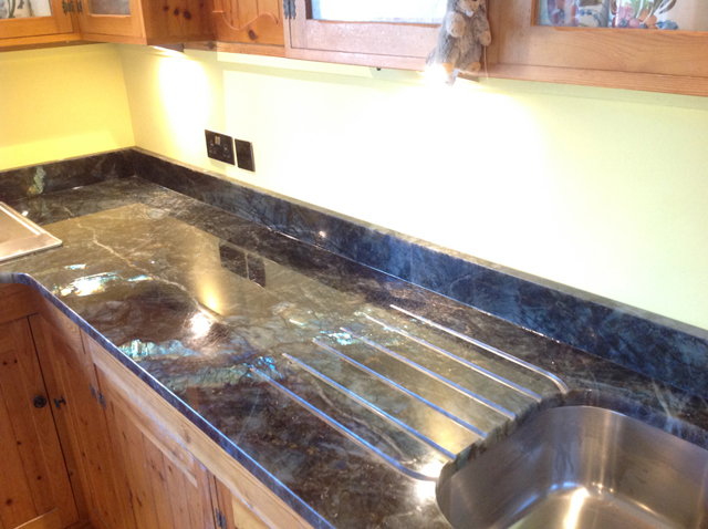 Bespoke natural stone kitchen worktops