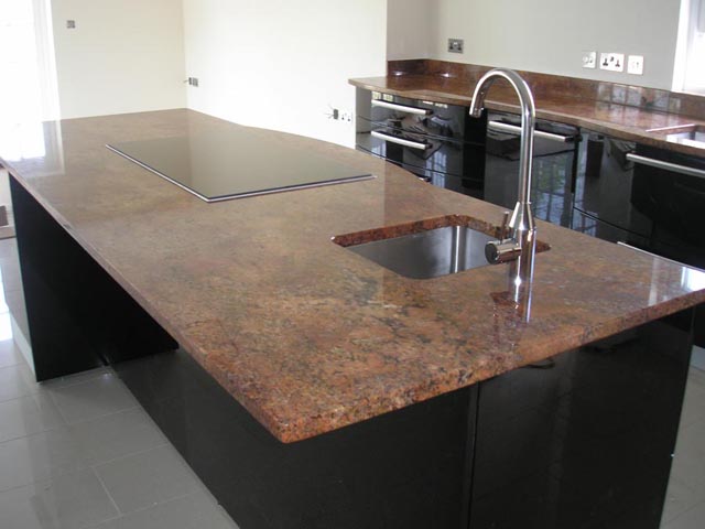 Bespoke natural stone kitchen worktops