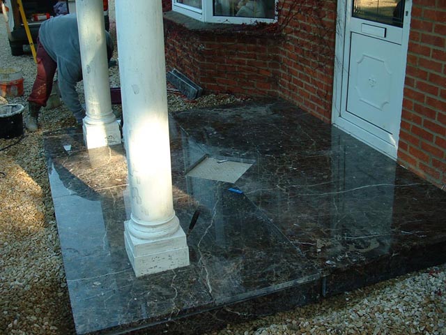 Marble and granite entrance porches
