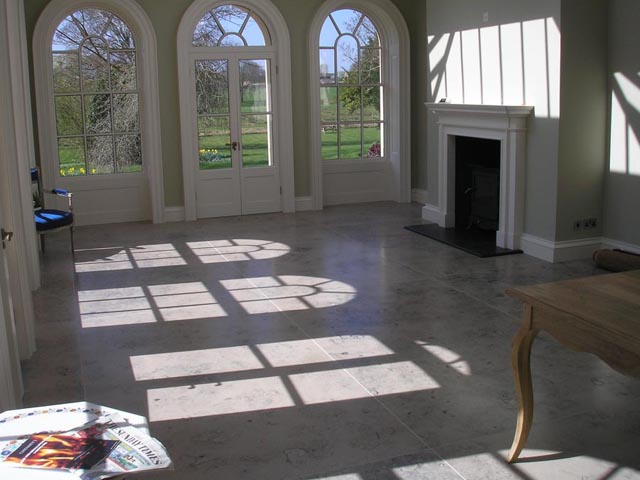 Marble and granite flooring