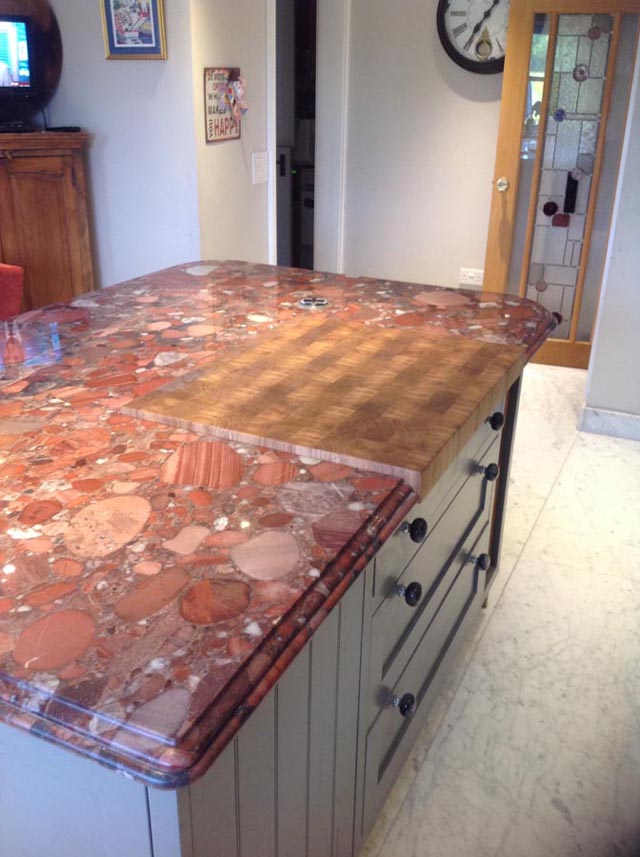 Red Marinace Granite Island Worktop