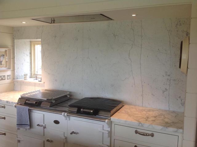 Carrara Marble Kitchen Worktops