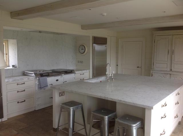 Carrara Marble Kitchen Worktops