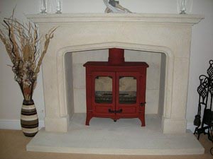 The Paxcroft stone fireplace