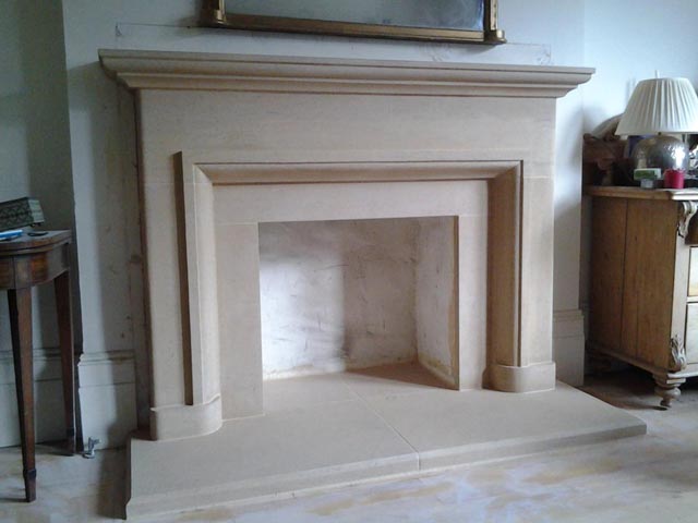 Portland stone fireplace