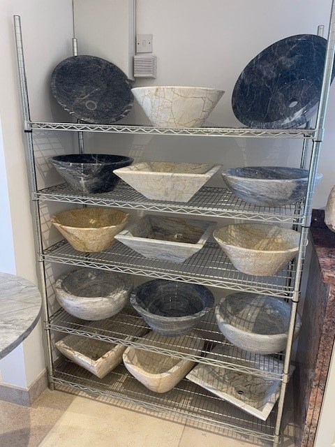 Hand Carved Marble Basins